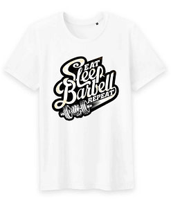 T-shirt bio eat sleep barbell repeat 2