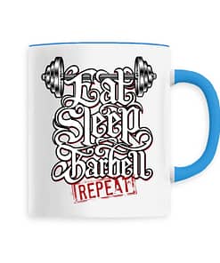 Mug Eat sleep barbell repeat