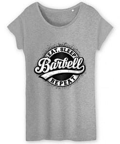 T-shirt bio Eat sleep barbell repeat