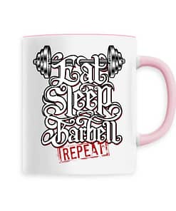 Mug Eat sleep barbell repeat