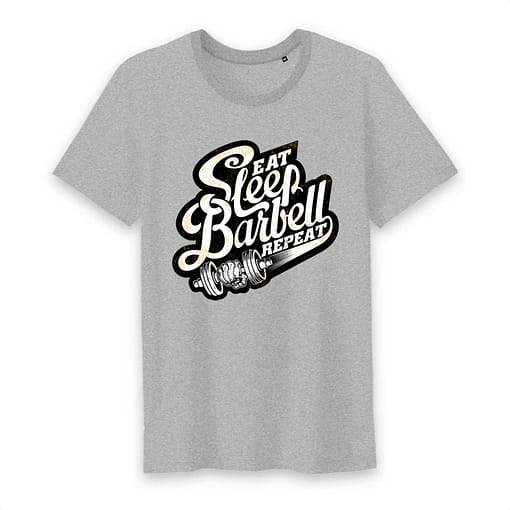 T-shirt bio eat sleep barbell repeat 2