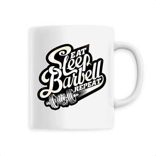 Mug Eat sleep barbell repeat 2