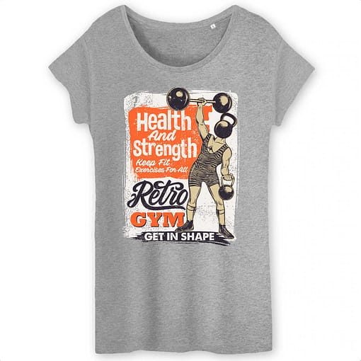 T-shirt bio rétro gym 2