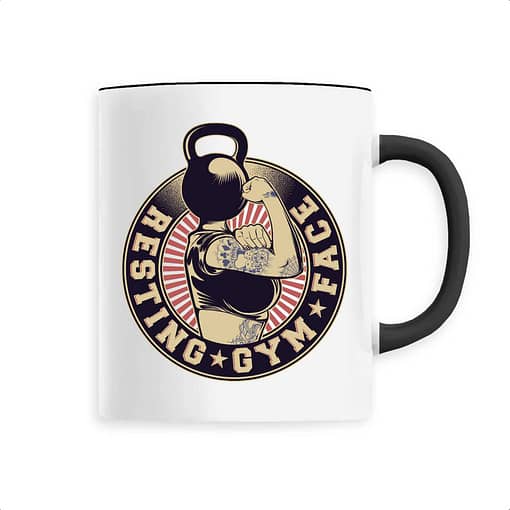 Mug resting gym face